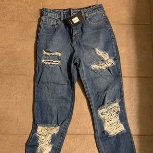Destroyed Boyfriend Jeans - Size 1